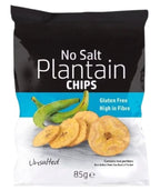 Grace No Salt Plantain Chips 85g x 9 Gluten Free, High in Fibre, Vegan
