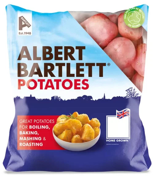 Rooster Potatoes 5kg Class 1, British and Jersey Grown, Red Skin (2 Bags)
