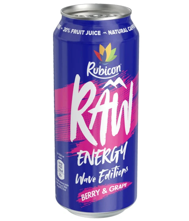 Rubicon Raw Energy Wave Editions Berry & Grape 500ml x 12