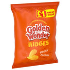 Golden Wonder Ridges Smoky Paprika 57g Pack of 18
