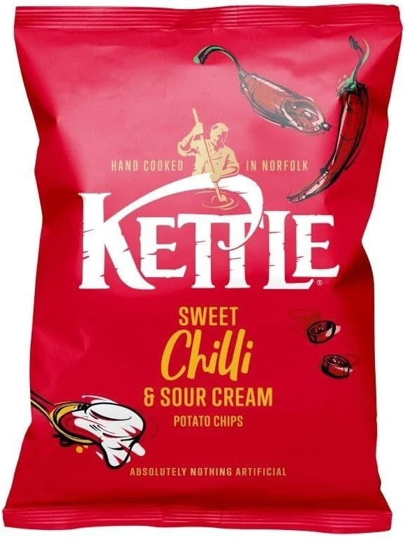 Kettle Potato Chips 12 Pack Box 130g per Pack Sea Salt & Black Pepper, Mature Ch