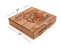 7" Brown Premium Quality PIZZA BOX Take Away Fast Food Printed Pack of 90