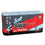 Scott Shop Original Heavy Duty Blue Towels Absorbs Oils and Grease 10 Pack