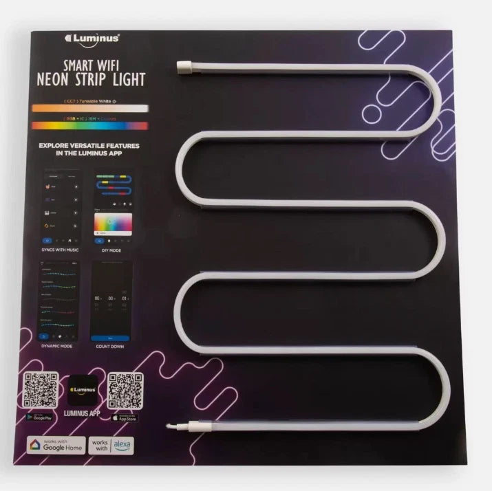 Luminus WiFi Flexible Neon Strip Rope Light 5m with Smart Control