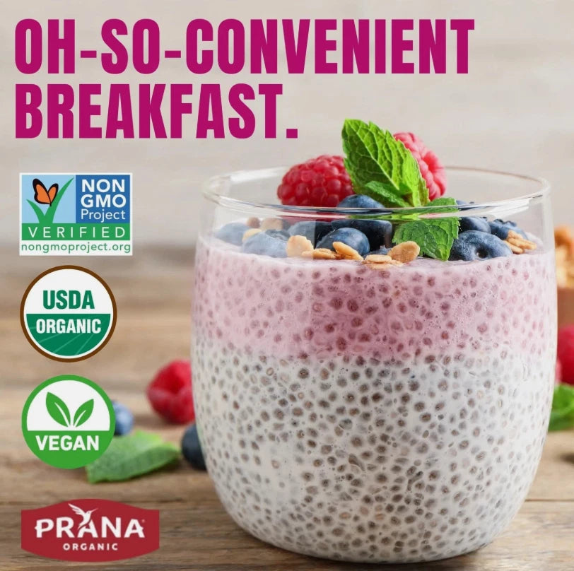 Prana Overnight Chia with Oats Berry Fairy Rich in Fiber & Protein, Vegan