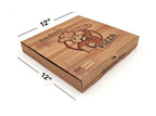 12" Brown Premium Quality PIZZA BOX Take Away Fast Food Printed Pack of 90