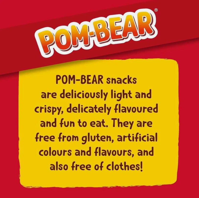 Pom Bear Original Potato Chips Salted Crisp Vegan Gluten Free Snack Pack 36x19g