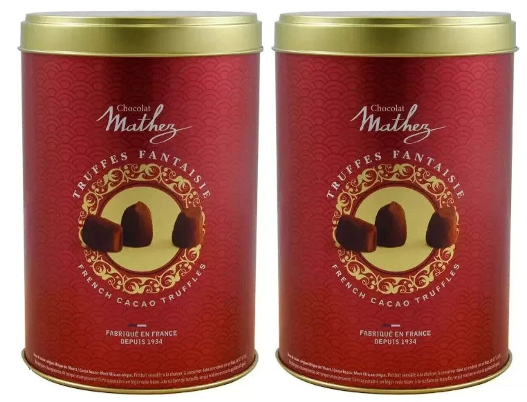 Mathez Fine French Cocoa Powdered Chocolate Truffles 2x 500g Tins