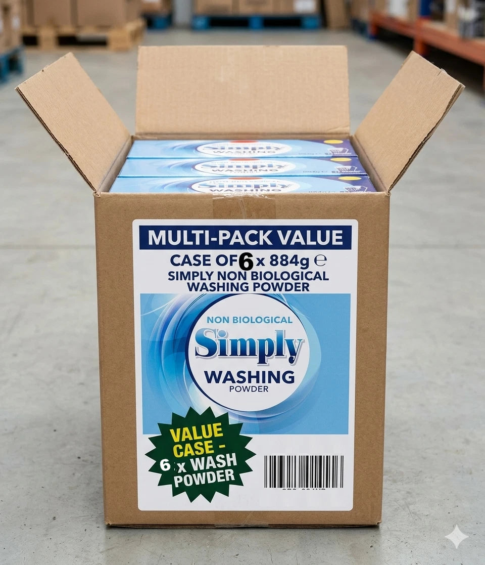 Bestin Simply Non Biological Washing Powder, 884g , 13 Washes Pack of 6