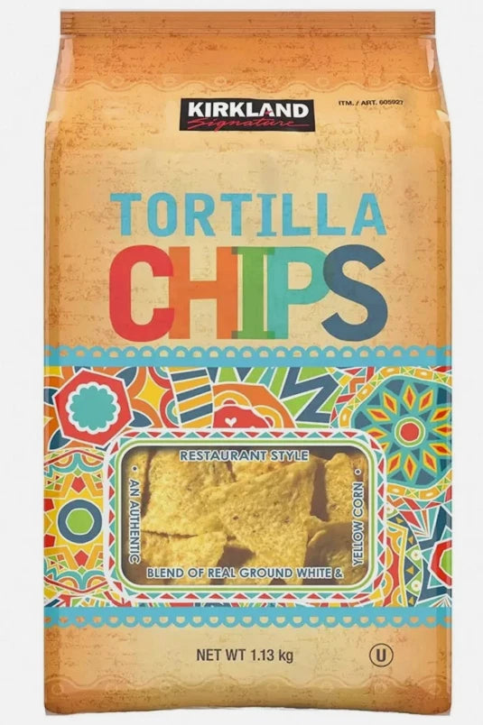 Kirkland Signature Tortilla Chips Real Ground Corn Snack Crisp Pack of 1.13kg