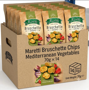 Maretti Bruschette Chips Mediterranean Vegetables 70g Pack of 14