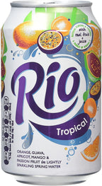 Rio Tropical Soft Drink Orange Guava Apricot Mango Passion Fruit Pack 24 x 330ml
