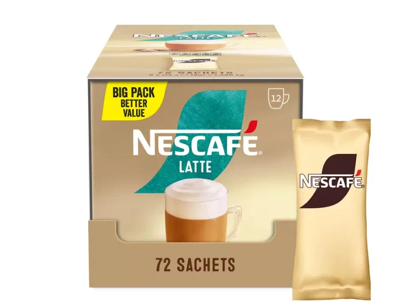 NESCAFÉ Latte Instant Coffee Sachets - 72 x 18g