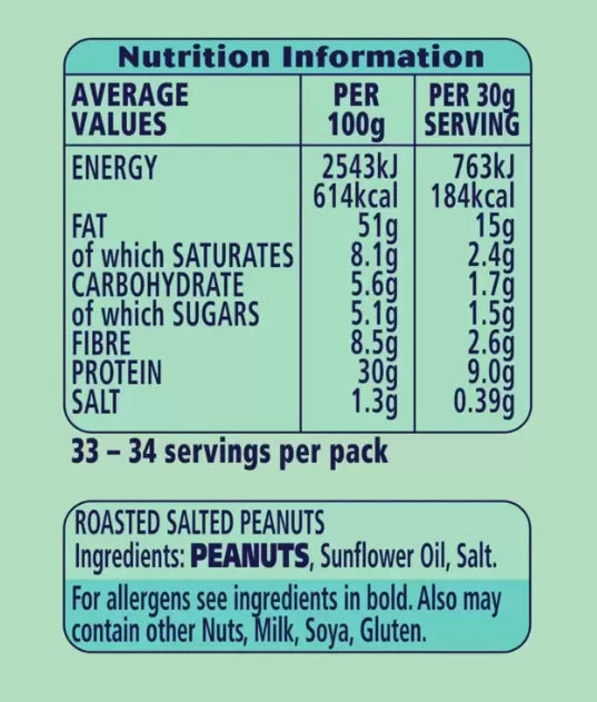 KP Original Salted Peanuts Zip Close Pack, 1kg