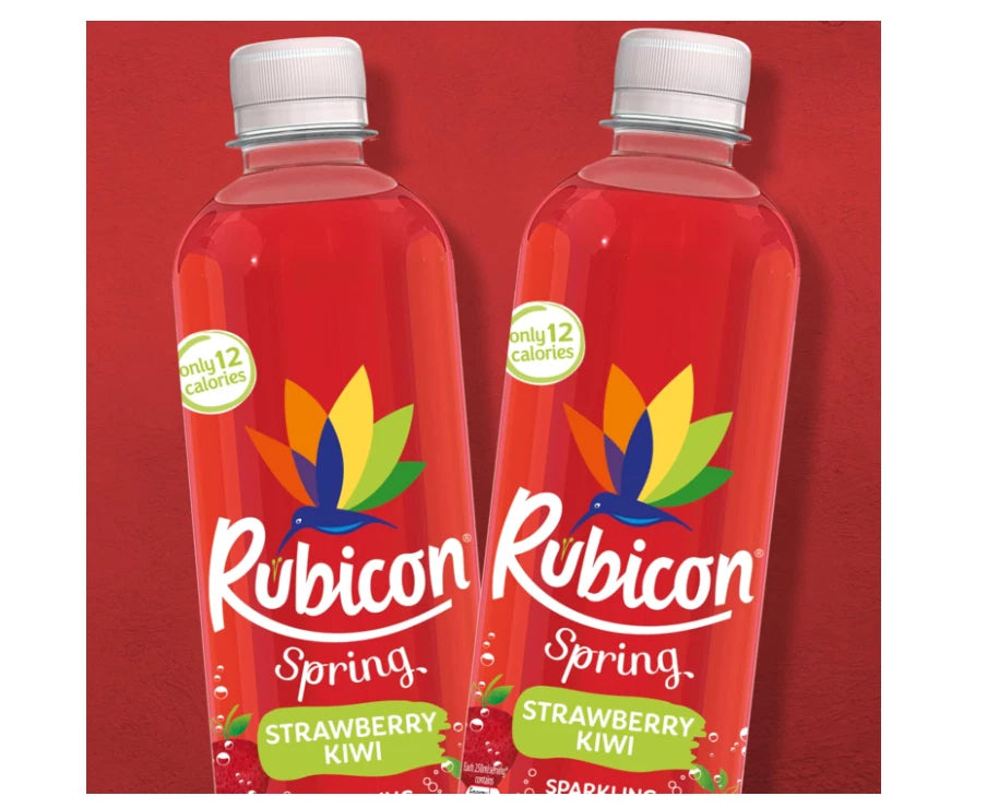Rubicon Spring Strawberry Kiwi Sparkling Water Bottle 500ml x 12