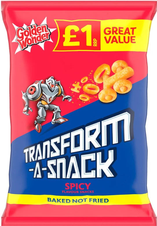 Golden Wonder Transform-A-Snack Spicy Flavour Snacks 56g Pack of 18