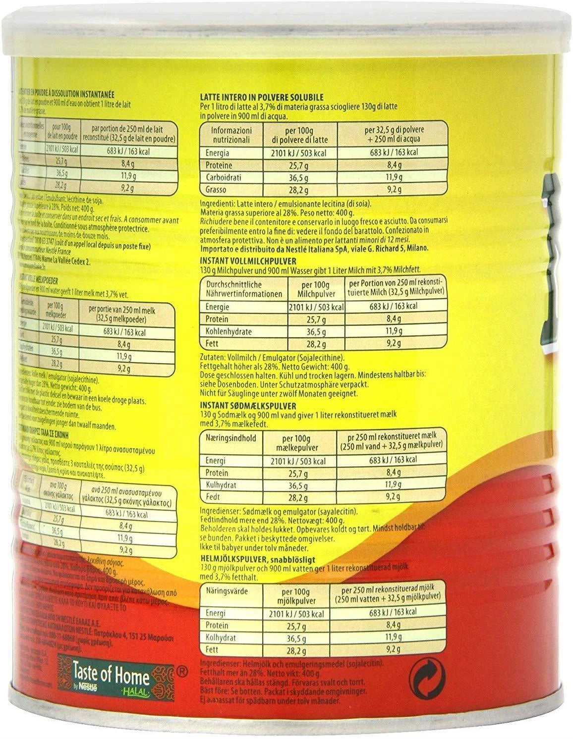 Nestle Nido Full Milk Powder 400g Tin