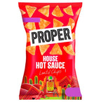 Proper Chips House Hot Sauce Lentil Chips, Gluten Free 50g × 15