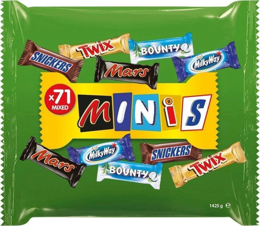 Mars Super Fun Size Mix (71 bars) Snickers, Twix, Mars, Milky Way, Bounty