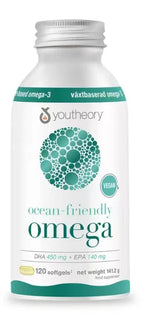 Youtheory Ocean Friendly Omega-3 Algae Oil DHA 450mg EPA 140mg Health 120Tablets