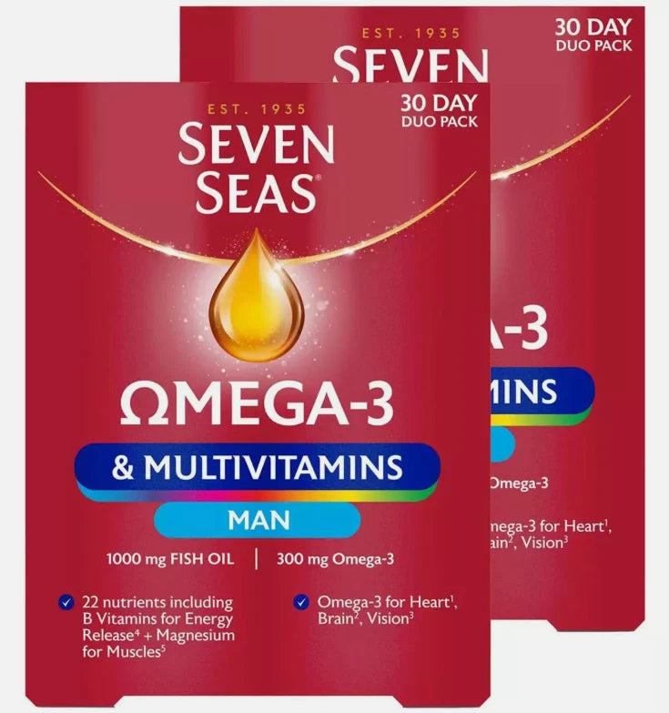Seven Seas Omega 3 Multivitamins Man, 2 x 60 Count