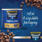 Maxwell House Cappuccino Instant Coffee 1kg Tin