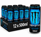 Monster Nitro Blue Flash Energy Drink 500ml Pack of 12