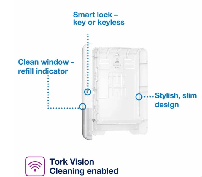 Tork Xpress Multi-fold Hand Towel Dispenser H2 ZigZag Toilet Slim Holder White
