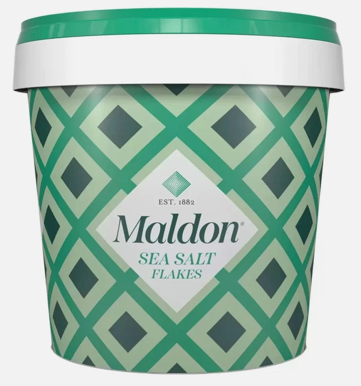 Maldon Sea Salt Flakes Soft & Crunchy Food Cooking Catering White Spice Tub 570g