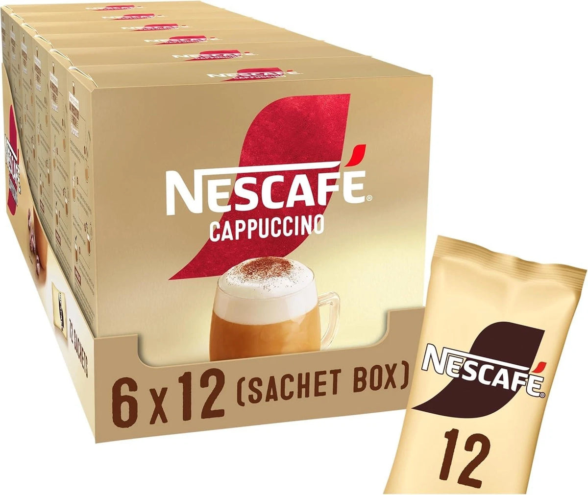 NESCAFÉ Cappuccino Instant Coffee Sachets - 72 x 15.5g