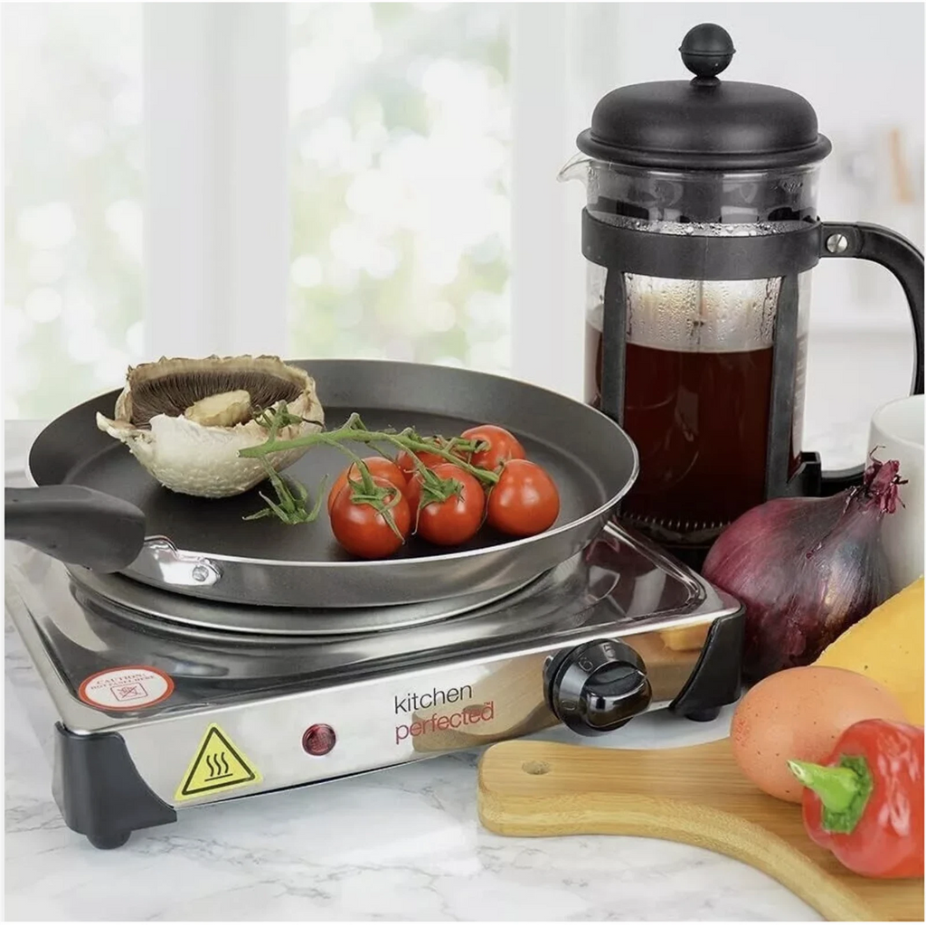 Electric Hotplate 1500W Portable Kitchen Table Top Cooker Stove Stainless Steel