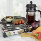 Electric Hotplate 1500W Portable Kitchen Table Top Cooker Stove Stainless Steel