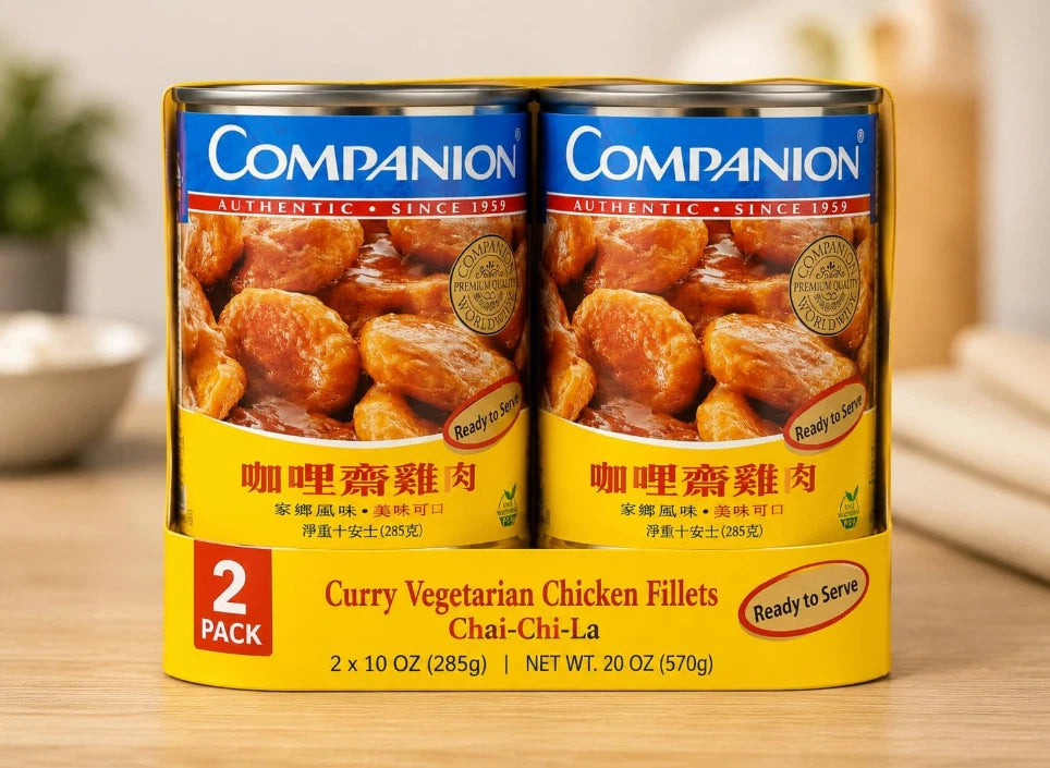 Curry Vegetarian Chicken Fillets Plant-Based Protein Curry Flavor 285g Pack of 2
