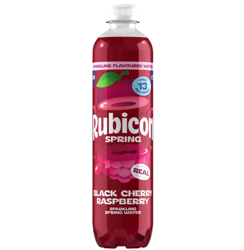 Rubicon Spring Black Cherry Raspberry Sparkling Water Bottle 500ml x 12