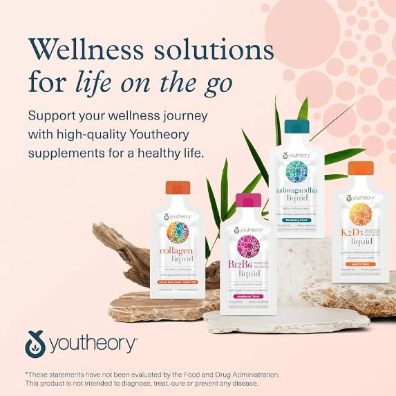 Youtheory Collagen Liquid Natural Berry, 30 Count