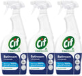 3x700ml Cif Cleanboost Bathroom Spray Removes Limescale w/ 100% Streakfree Shine
