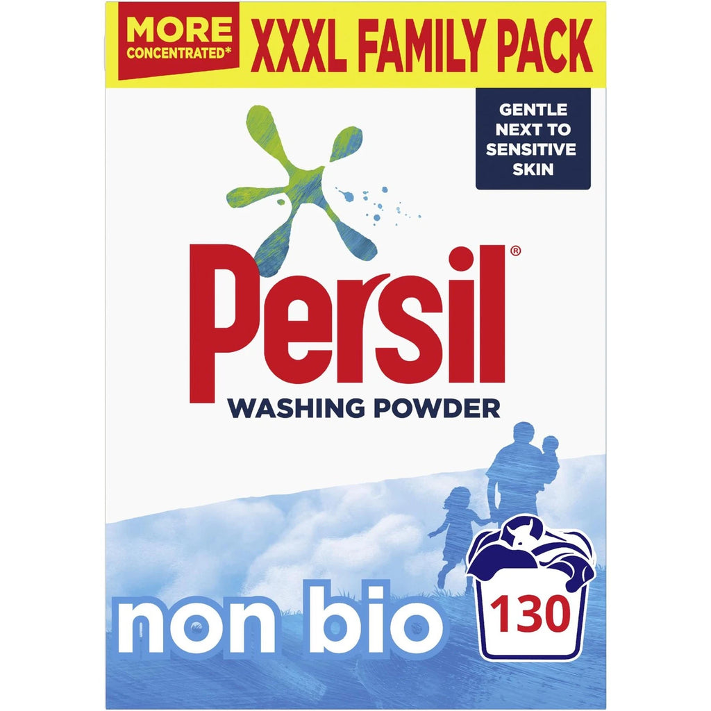 Persil Non-Bio Washing Powder Sensitive Skin Laundry Gentle Detergent 130 Washes