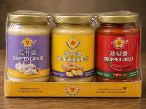 Gold Plum Copped Garlic, Ginger & Chilli Paste 220g Pack of 3
