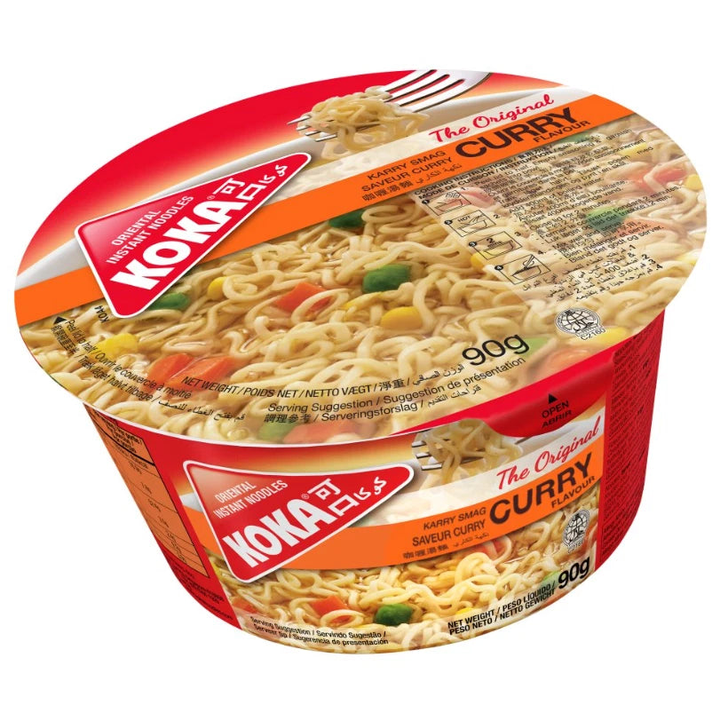 Koka Curry Flavour Oriental Instant Noodles 12 Bowls of 90g