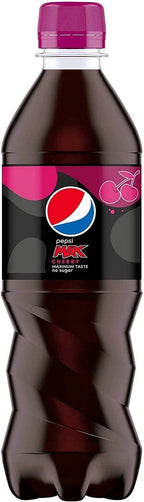 Pepsi Max Cherry Zero Sugar 500ml Bottles Pack of 24