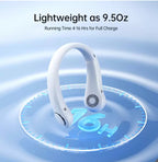 Jisulife Portable Personal Neck Fan 2 Pack Rechargeable Hands Free Bladeless