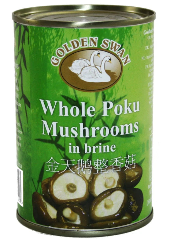 Golden Swan Whole Poku Mushrooms in Brine, 284g, Pack of 4