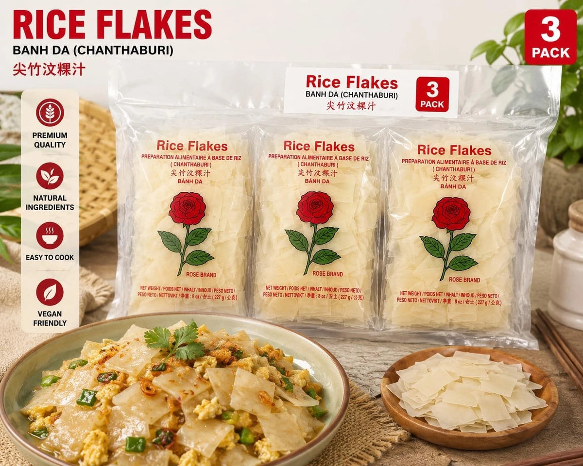 Rice Flakes Noodles Banh Da Chanthaburi 3 Pack 227g Easy to Cook