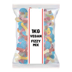 Vegan Fizzy Mix, 1kg Bag, Assorted Fruity Sour Sweets