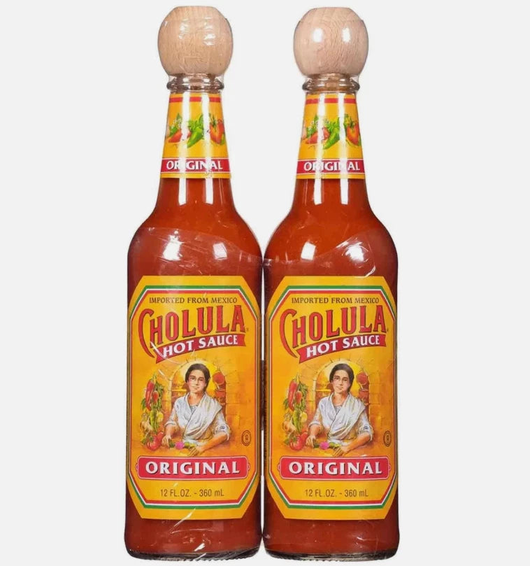Cholula Original Mexican Hot Sauce Spicy Flavour Peppers Taste Pack 2x360ml