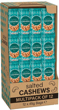 Bestin Salted Cashews 12 x 45g Pure Nuts for Snacking, Meals and Cooking