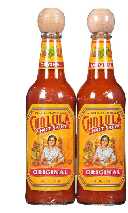 Cholula Original Mexican Hot Sauce Spicy Flavour Peppers Taste Pack 2x360ml