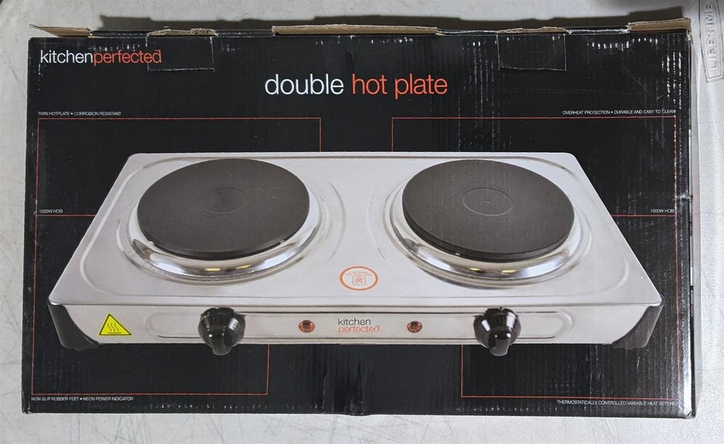 Electric Double Hot Plate Portable Kitchen Table Top Cooker Stove Hotplate 2000W