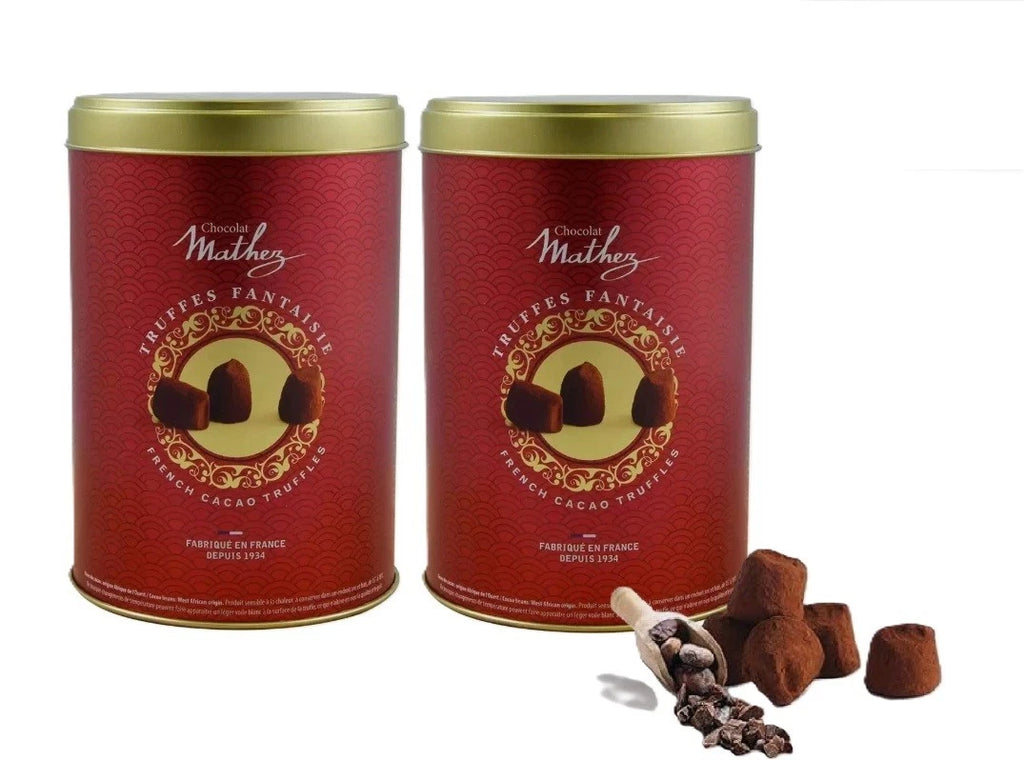 Mathez Fine French Cocoa Powdered Chocolate Truffles 2x 500g Tins