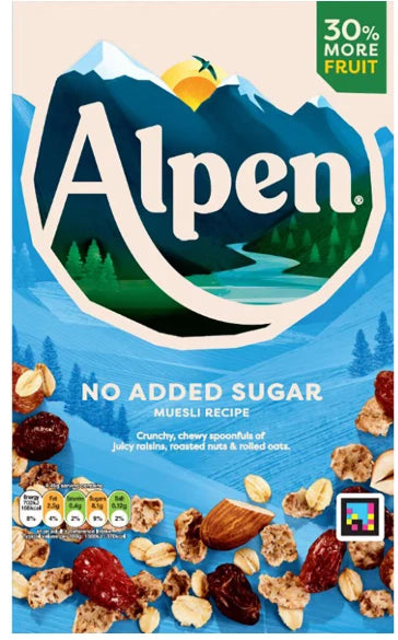 Alpen No Added Sugar Muesli with Raisins, Nuts and Rolled Oats 2 x 950g